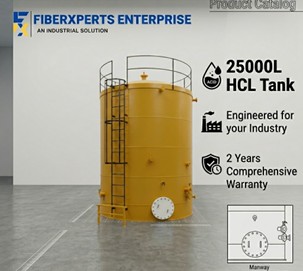 Vertical FRP acid tank